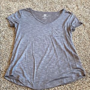 Grey V-neck Tee